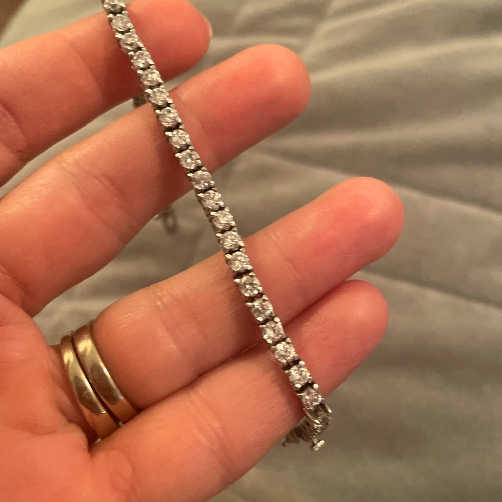 Beautiful silver and cubic zirconia bracelet from Macy’s in NYC